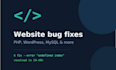 fix php errors website bugs and wordpress database issues