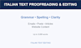 proofread and improve your italian text