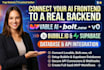 connect lovable ai bolt new v0 to bubble io backend database saas mvp app