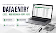 do data entry, excel, web research and copy paste