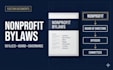 draft custom nonprofit bylaws and 501c3 governance documents