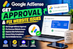 get google adsense approval and fix website issues
