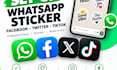set up whatsapp sticker, facebook, twitter, tiktok