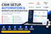 set up and automate hubspot, monday com, zoho CRM, go highlevel, and piped