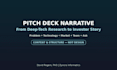 turn your deep tech research into a clear pitch deck narrative