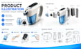 create product illustrations, line art and technical visuals for product manuals