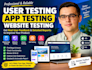 do user testing app testing and website testing with detailed feedback