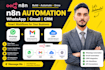 build n8n automation workflows and CRM automation