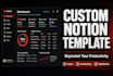 create a powerful custom notion template that skyrockets your productivity