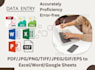 do data entry and file conversion and translation