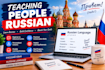 teach you russian language, from beginner to conversational