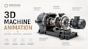 create 3d machine animation industrial, mechanical and engineering visualization