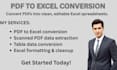 convert PDF to excel CSV and editable spreadsheets accurately