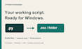 package your python script into a windows executable