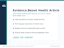 write an evidence based SEO health article