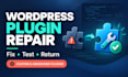 diagnose or repair one broken custom or abandoned wordpress plugin