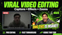 edit youtube videos with captions and engaging effects