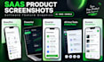 design saas product screenshots and software feature graphic