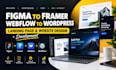fix figma to framer webflow to wordpress landing page website design developer