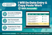 do data entry excel google sheets web research and lead generation