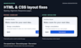 fix HTML and CSS layout issues on your website