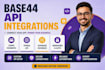 integrate base44 with stripe, openai, supabase and apis