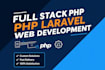 create a laravel website