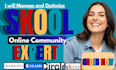 create skool community setup, thriving learn community, skool membership