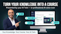 create an elearning course featuring your ai twin