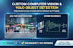 develop live cctv security camera, computer vision and yolo object detection