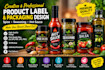 design a professional hot sauce label and packaging