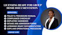 create group home licensing documents and policy procedure manual