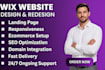 build wix website wix redesign wix website development wix studio business site