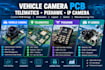 design vehicle camera, telematics, pixhawk debug adapter and IP camera pcb