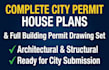 do complete city permit drawings house plan and full building permit drawing set