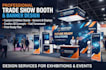 create a modern trade booth exhibition stand and banner design
