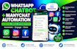 build whatsapp chatbot, manychat automation and social media integration