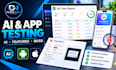 test your ai project and mobile app with UI feature and software testing