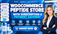 setup woocommerce peptide store with subscription and payment gateway