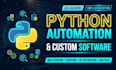 develop custom software and python automation scripts