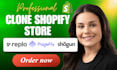 clone shopify store, landing page design, shogun, pagefly, gempages, replo