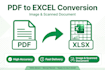 convert PDF to excel, image to excel and scanned document