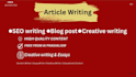 write articles, SEO, educational notes and presentation