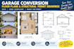 draw garage conversion floor plans and structural permit drawings