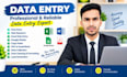 data entry and web research