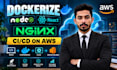 dockerize nodejs react app and deploy with nginx ci cd on aws