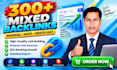 build 300 high quality mixed SEO backlinks for your website