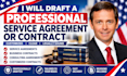 draft a professional service agreement or contract
