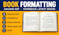 amazon kdp book formatting and paperback layout design