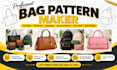 create custom tote, hobo, sling, clutch, handbag, backpack sewing pattern maker